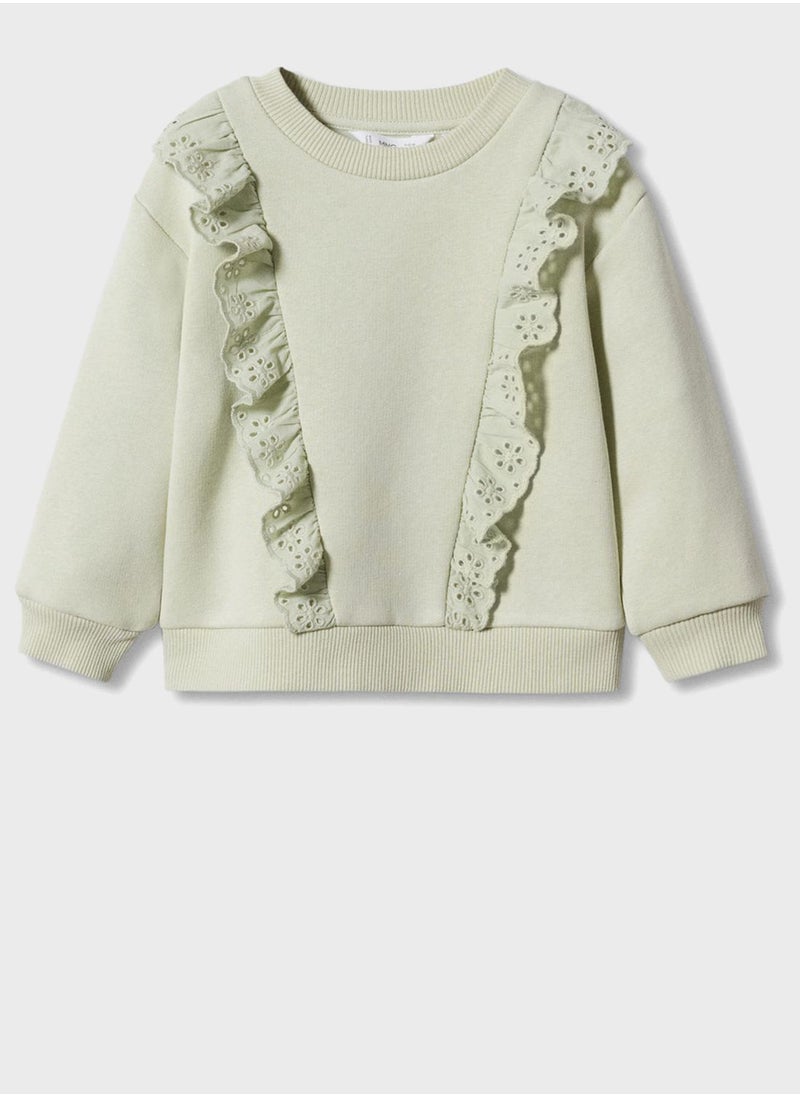 MANGO - Infant Ruffle Detail Sweatshirt - Image 1
