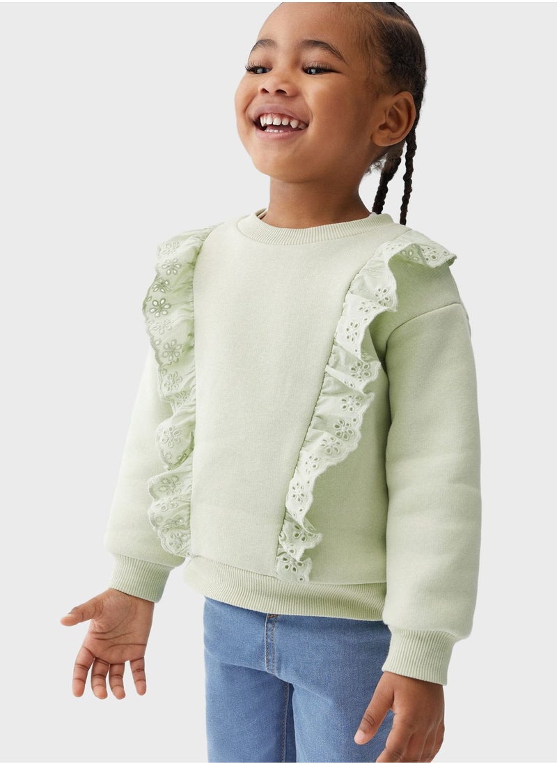 MANGO - Infant Ruffle Detail Sweatshirt - Image 1