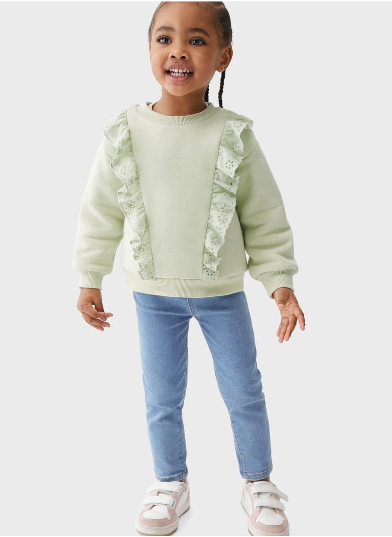MANGO - Infant Ruffle Detail Sweatshirt - Image 1
