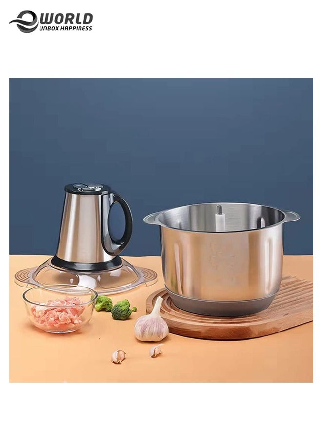 Eworld Electric Meat Chopper and Grinder, Stainless Steel Food Processor for Vegetable and Fruits 5L  - Image 2