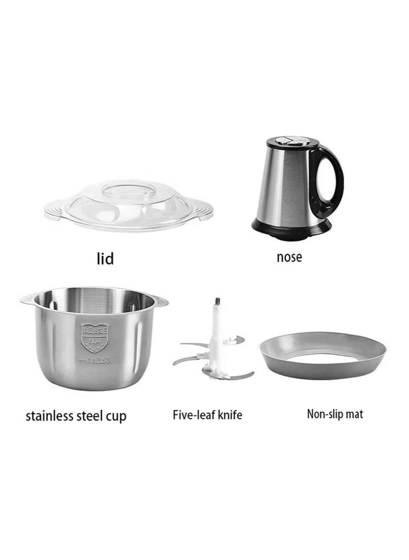 Eworld Electric Meat Chopper and Grinder, Stainless Steel Food Processor for Vegetable and Fruits 5L  - Image 5