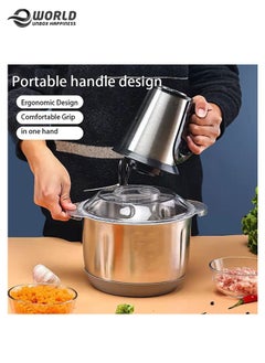 Eworld Electric Meat Chopper and Grinder, Stainless Steel Food Processor for Vegetable and Fruits 5L  - Image 3
