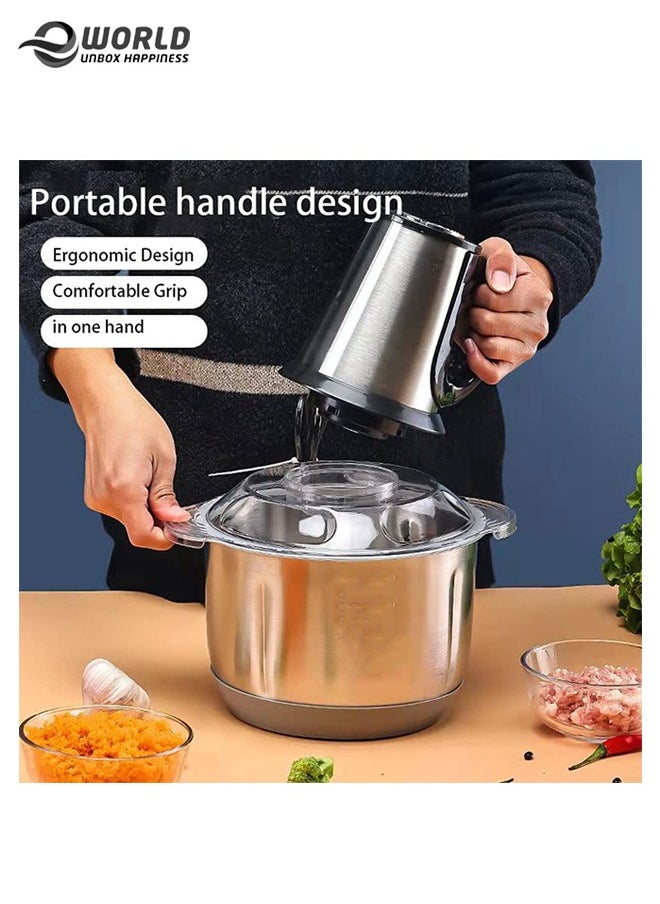 Eworld Electric Meat Chopper and Grinder, Stainless Steel Food Processor for Vegetable and Fruits 5L  - Image 3