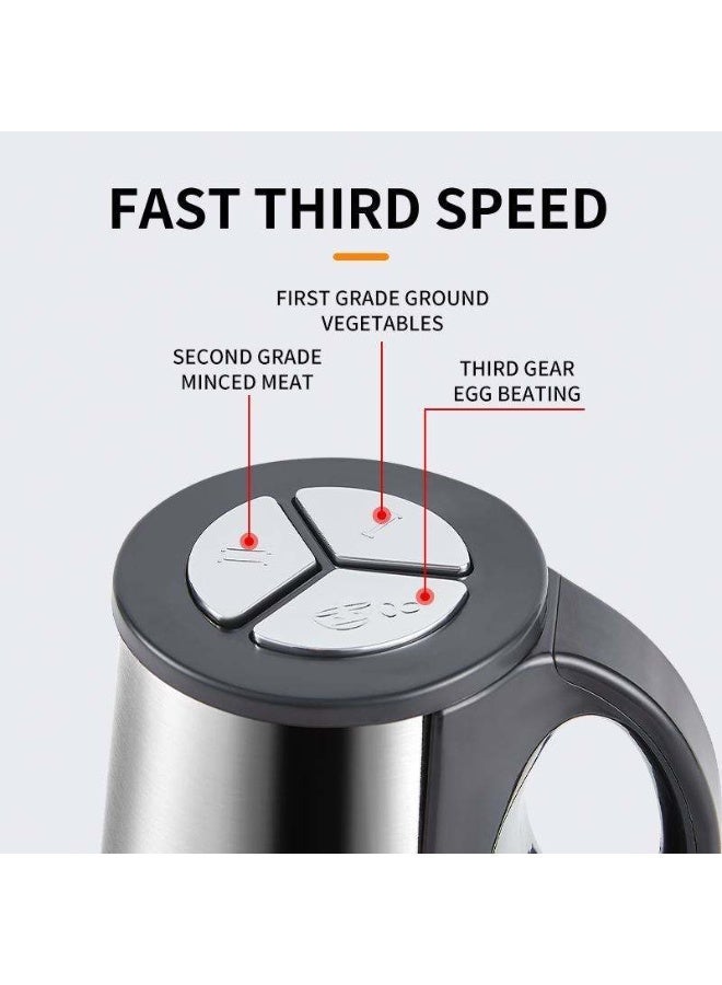 Eworld 5L Electric Meat Chopper & Grinder – 1000W Stainless Steel Food Processor with Dual Speed for Meat, Vegetables & Fruits (220–240V) - Image 4