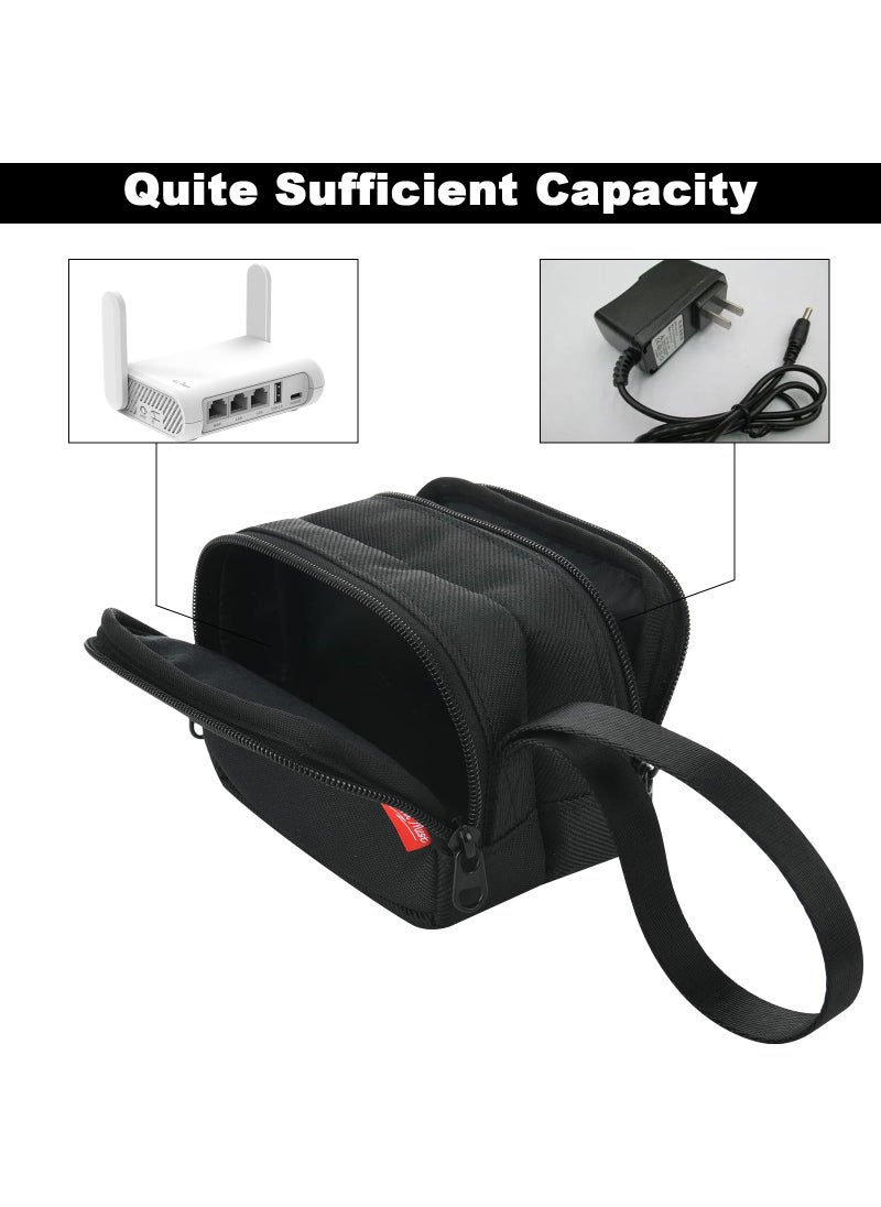 Homakover Travel Router Case for GL.iNet GL-MT3000/ GL-AXT1800/ GL-SFT1200/ GL-A1300/ TP-Link AX1500 Travel Routers, Portable WiFi Storage Holder,Waterproof Anti-Scratch Carrying Bag with Pocket For Accessories  - Image 4