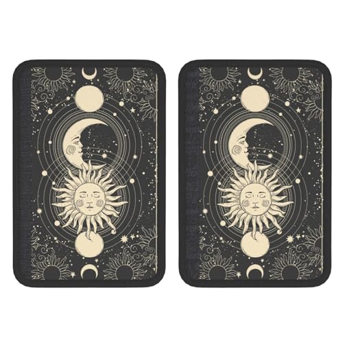 BEIANSHUO Vintage Sun Moon Stars 2PCS Car Seat Belt Cover – Super Soft Seatbelt Shoulder Protection Cushion, Comfortable Car Seat Belt Strap to Protect Your Neck and Shoulder - Image 2
