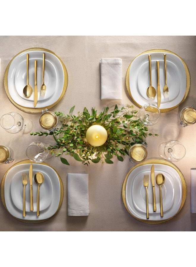 Bormioli Rocco Parma Set Of 6 Appetizer, Salad and Dessert plates, 7.75 Inch Tempered Opal Glass, Clean White, Linear & Curved Design, Dishwasher Safe, Made In Spain. - Image 3