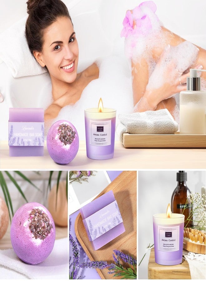 GiftPeak Birthday Gifts for Women Lavender Spa Gift Basket for Women Self Care Relaxing Bath Set Purple Gifts Inspirational Gift for Mom Wife Her Female Sister Teacher Nurse Friends Employee Coworker Spa Gifts - Image 5
