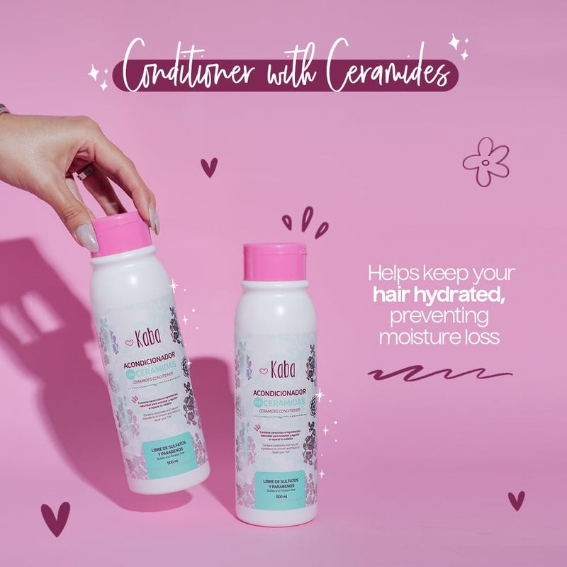 D'Luchi Kaba Ceramide Hair Conditioner For Women | Conditioner For Dry Hair, Damaged and Dehydrated | Repairs Split Ends | Frizz Control | 17oz - Image 2