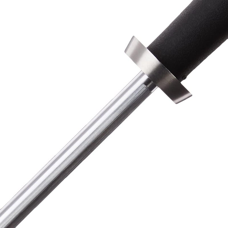 KAI 9" قضيب شحذ مزدوج، قضيب شحذ ناعم ومجعد دقيق، دليل زاوية مدمج، مقبض مريح، شحاذ سكاكين ياباني للطهاة المحترفين والهواة. - Image 3