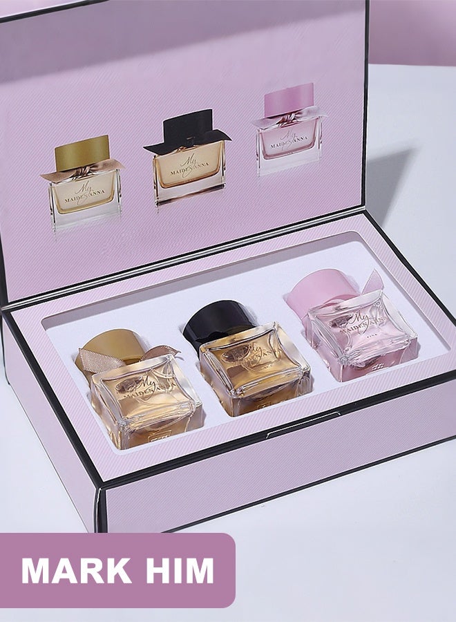 MARK HIM Elegant Women’s Perfume Gift Set, 3x30mL Mini Eau de Parfum for Women, Floral & Oriental Fragrance Collection, Travel-Size Perfume Set for Gifting, Daily Wear & Special Occasions - Image 1