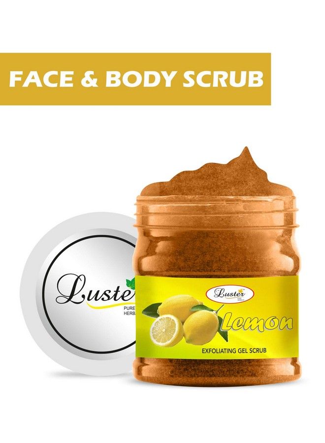 LUSTER Lemon Face & Body Gel Scrub; Made With Lemon Extract; Exfoliating Gel Scrub; Face Scrub For Women & Men; Suitable For All Skin Type; Paraben & Sulfate Free 500Ml - Image 3