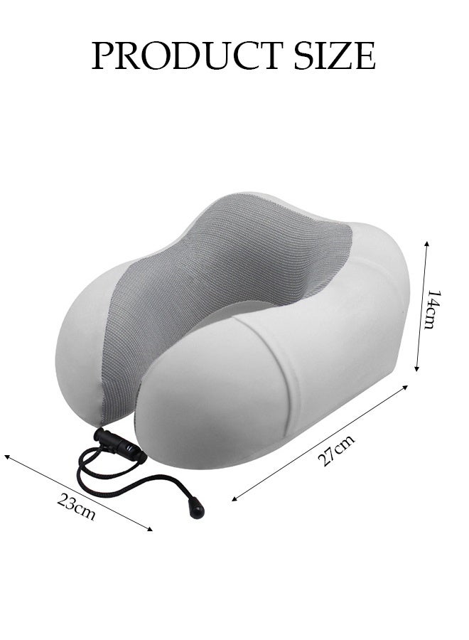 DUNISO Travel Pillow for Airplane Memory Foam Neck Pillow Neck with Storage Carry Bag， Support to Relieve Neck Tension Lightweight Compact Breathable Flight Pillow Comfortable U-shaped Pillow for Airplane Car Office Home Travel Camping - Image 4