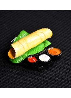 Ethnic Karigari Ethnic Karigari South Indian Dishes Dosa Fridge Magnet Miniature Food 3D Fridge Magnet Best Souvenir Gift 100 Made in India 