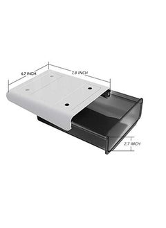 Excefore 1 Self-Adhesive Under Desk Drawer Slide Out, Add Under Desk Drawer, Under Desk Drawer, Office Organizer and Storage Drawer Under Mount Black  - Image 5