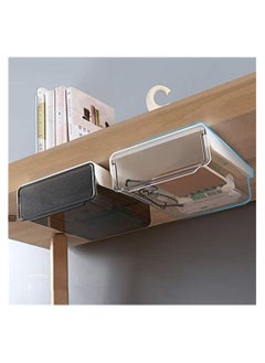 Excefore 1 Self-Adhesive Under Desk Drawer Slide Out, Add Under Desk Drawer, Under Desk Drawer, Office Organizer and Storage Drawer Under Mount Black  - Image 3