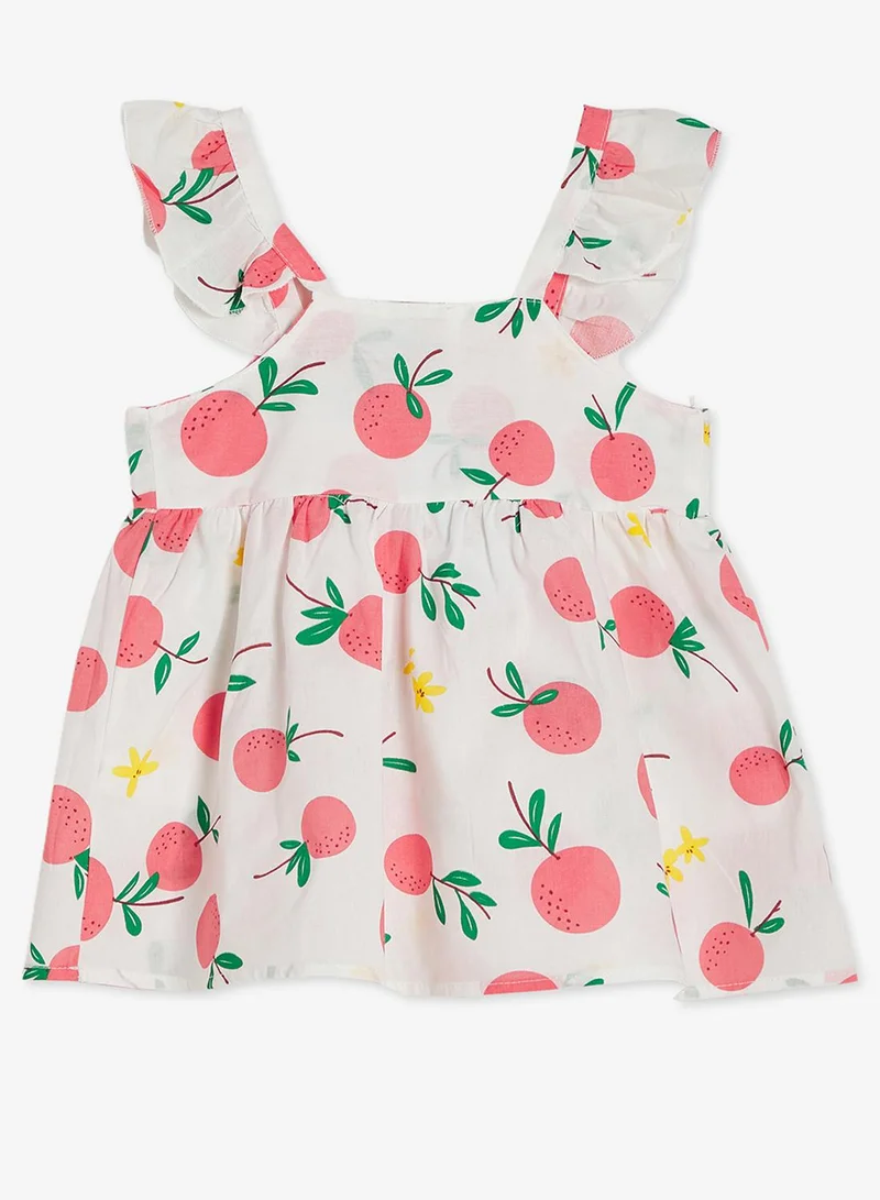 Pinata  Printed Pink Bow Detail Summer Dress for Women | Best Price UAE