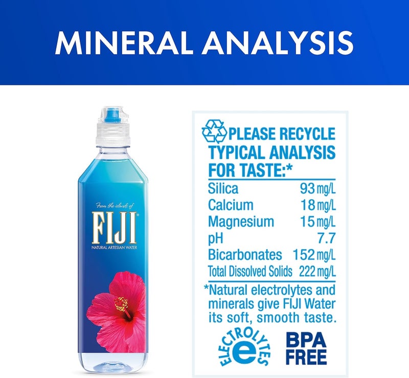 Fiji Natural Mineral Water Sports Cap 2 x 6 x 700ml - Image 2