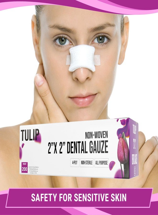 Tulip 1000 Gauze Pads 2x2 4-Ply Non Woven Gauze Sponges - Non Sterile Dental Gauze & Esthetic Wipes - Soft All Purpose Medical Gauze Squares for First Aid Kit, Surgical, Wound Dressing by Tulip - Image 2