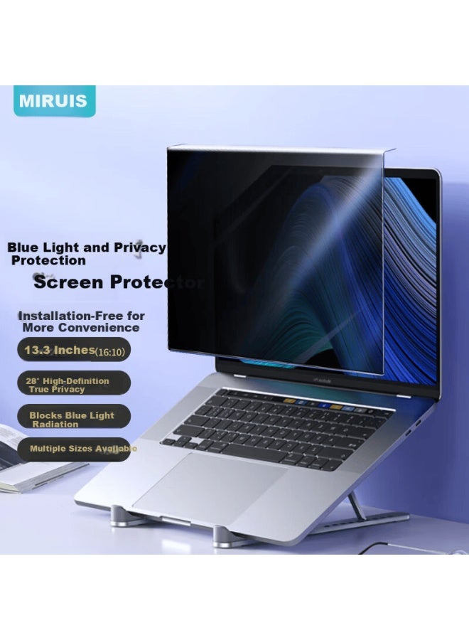 Mryc Computer Monitor Laptop Screen Privacy Filter Anti-blue Light Radiation Protection Eye Care Privacy Shield Hanging Universal 13.3 Inch 16:10 - Image 1