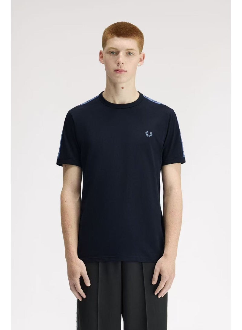 FRED PERRY Men's Short-Sleeve T-Shirt, Minimalist Casual Color-Blocking Trim Half-Sleeve Top - Image 1