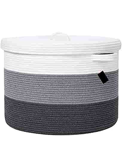 Gleckn Gleckn Baskets for Organizing Storage Baskets Cotton Rope Hamper Organizer for Laundry Towels Blanket Toys Clothes Gifts Large Multi_4  - Image 4