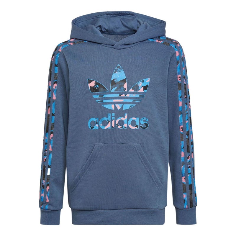 Adidas (GS) adidas Camo Hoodie 'Blue' - Image 1