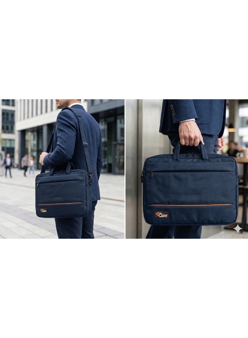 COUGAR-EGY laptop & Briefcase Bag for laptop, shoulder bag for men fits up to 15.6" (010 - BLUE) - Image 4