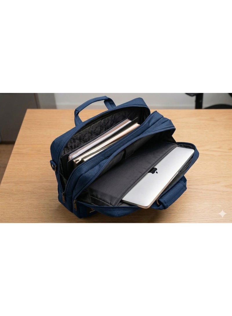 COUGAR-EGY laptop & Briefcase Bag for laptop, shoulder bag for men fits up to 15.6" (010 - BLUE) - Image 2