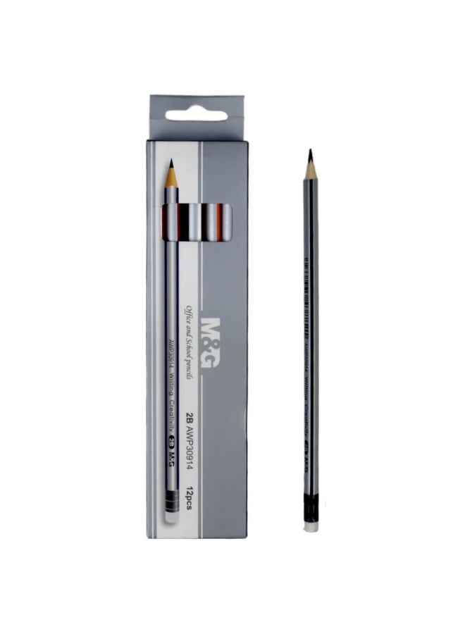 M&G Pencil with eraser Triangle 2B - Image 1