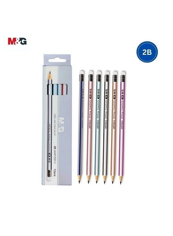 M&G Pencil with eraser Triangle 2B - Image 2