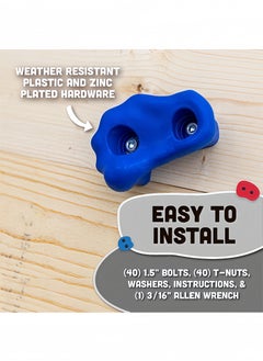 Peachjoy 10 Pack Kids Rock Climbing Holds with Mounting Kit Durable and Safe Climbing Rocks for Indoor or Outdoor Home Playgrounds, Gyms, and Parks  - Image 3