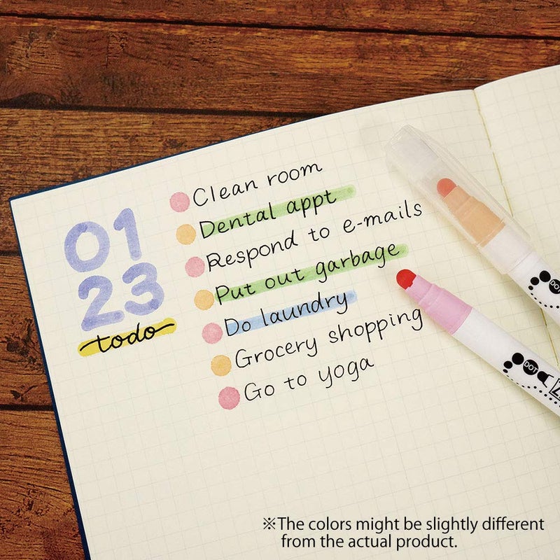 Kuretake CLEAN COLOR DOT Single Mild 6 colors set, Flexible dot tip marker, for Journals, Crafts, Illustration, Lettering, Planners, Made in Japan - Image 5