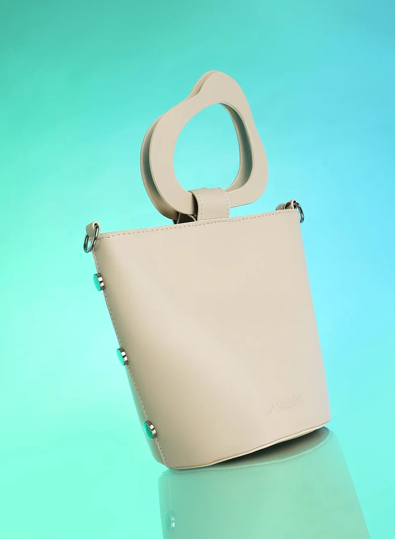 Haute Sauce The Flora Pot Bucket Bag - Saltbox Beige