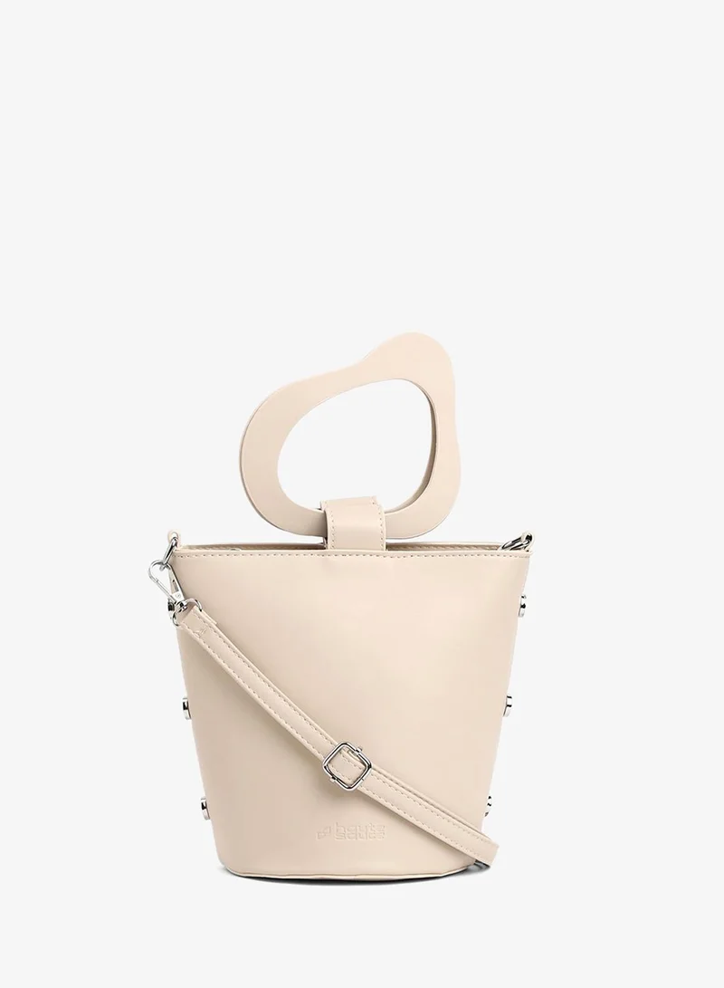 Haute Sauce  The Flora Pot Bucket Bag - Saltbox Beige for Women | Best Price UAE