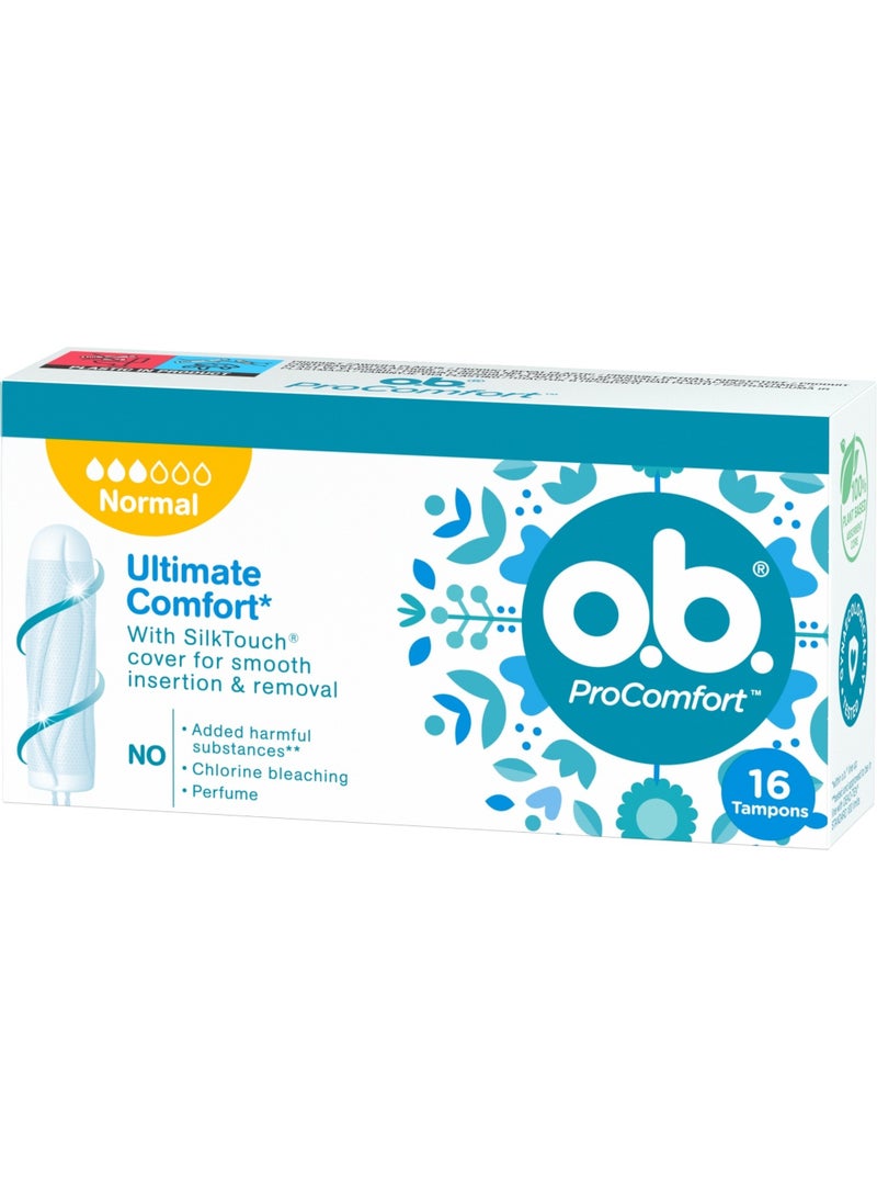o.b. Ultimate Comfort Normal Tampons 16Pcs  - Image 1