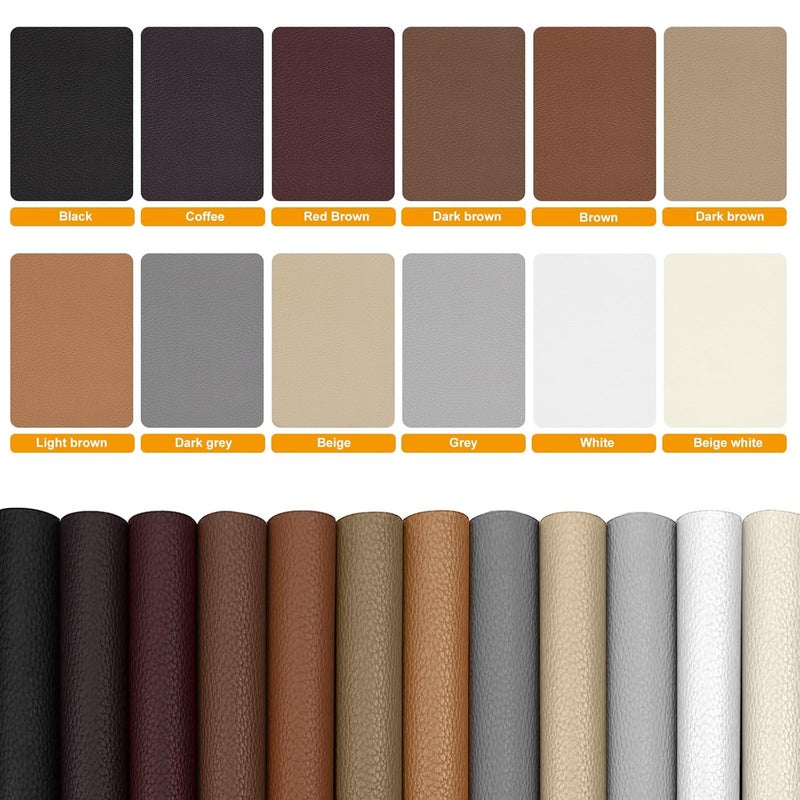 Cahomo Self-Adhesive Leather Repair Patches Tape for Couches - 8x11 inch, Vinyl & Leather Repair Kit for Furniture, Car Seats, Handbags, Jackets - Beige - Image 5