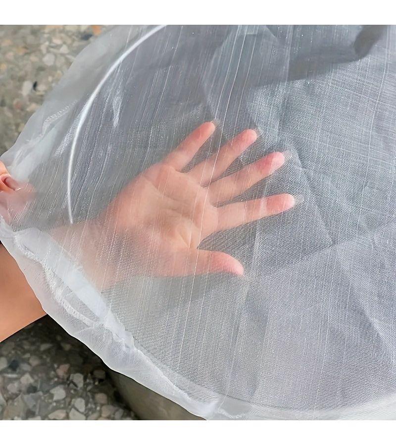 3Pcs XXL Outdoor Water Tank Mesh Cover Durable Polyester Netting Suitable For Standard Barrel Shaped Rainwater Collectors Garden Lawn And Outdoor Water Barrel Filtration Mosquito And Leaf Protection Net Functional Design - Image 5