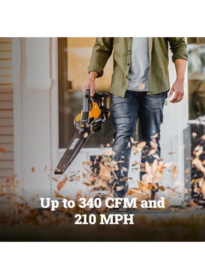 Worx 40V Leaf Blower Cordless with Battery & Charger, 3-in-1 Blower for Lawn with Vacuum and Mulcher, Cordless Leaf Blower with Brushless Motor, 2-Speed Control WG583 – 2 Batteries & Charger Included - Image 3