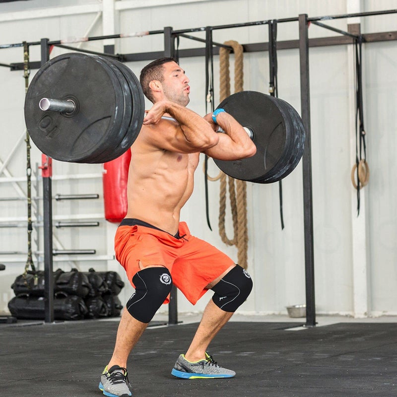 Jupiter Knee Sleeves (1 Pair), 7mm Compression Knee Braces for Squats,Weightlifting,Powerlifting,Cross Training for Men & Women (Medium) - Image 5