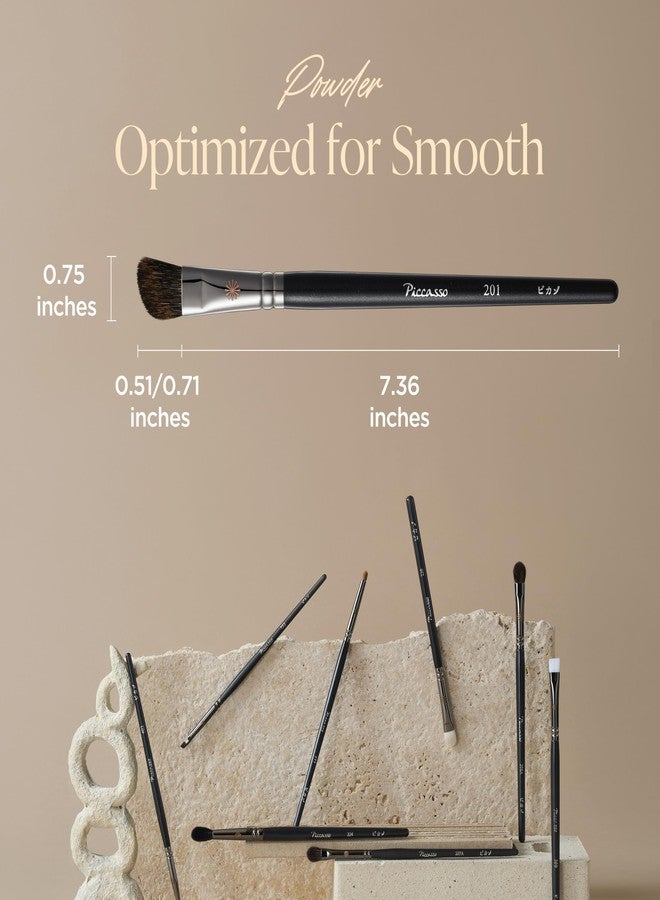 Piccasso 201 Nose Shading Brush - Soft Hair Makeup Brush for Nose Shaper and Face Makeup, Small Angled Brush for Precise Contouring and Blending, Korean Professional Beauty Tool for Daily Use - Image 2