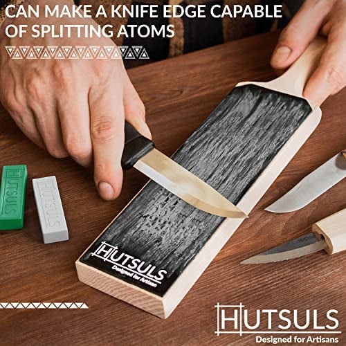 Hutsuls White & Green Strop Compound - Total 5 Oz Get Razor Sharp Edge with Green Honing Compound for Strop, Easy to Use Green & White Stropping Compound for Knives Guide, White Polishing Compound Bar - Image 4