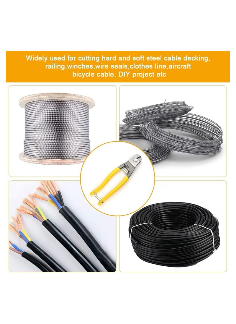 SYOSI - Stainless Steel Wire Rope Cutter, High Hardness Wire Cable Cutting Tools with Anti-Slip Handle,Heavy Duty Cutting Plier for Cable, Steel Cable, Wire Rope, Cable Wire Cutters High Leverage Cutter - Image 1