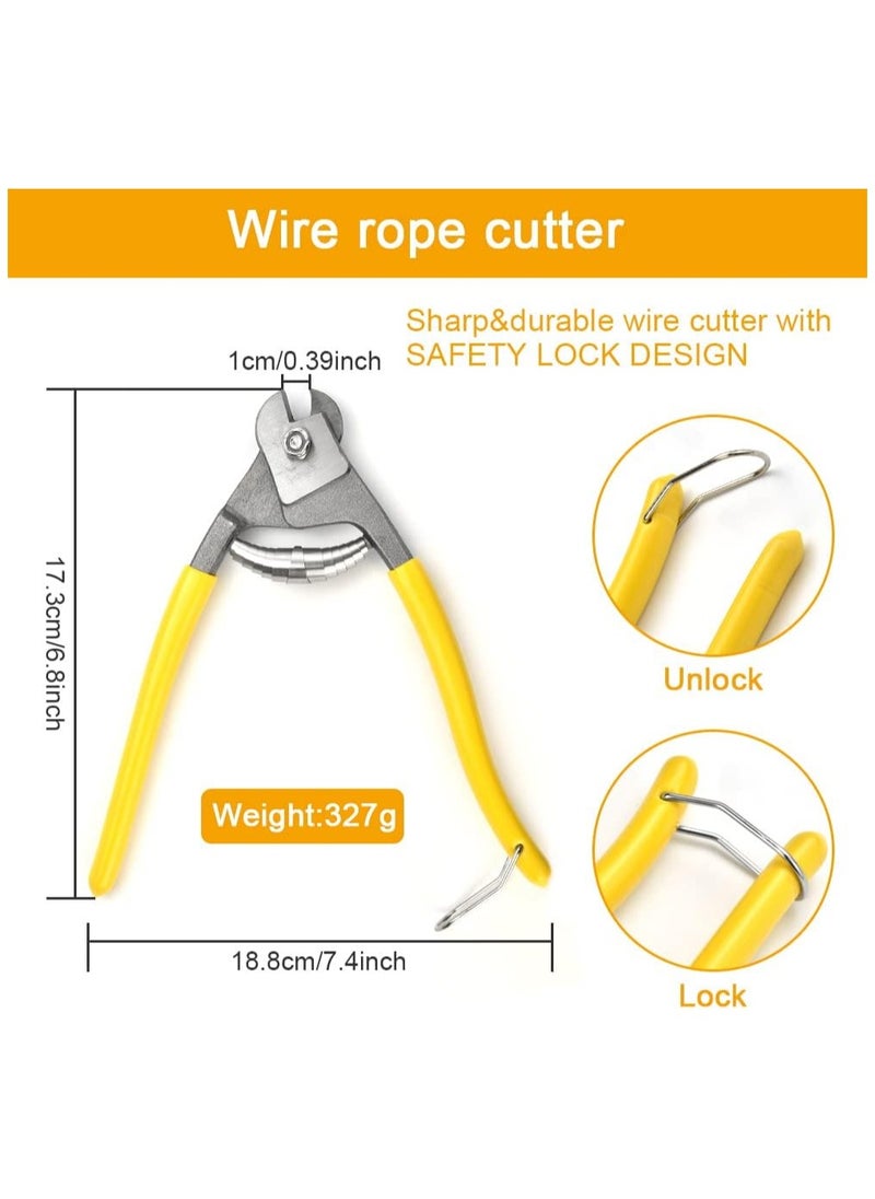 SYOSI - Stainless Steel Wire Rope Cutter, High Hardness Wire Cable Cutting Tools with Anti-Slip Handle,Heavy Duty Cutting Plier for Cable, Steel Cable, Wire Rope, Cable Wire Cutters High Leverage Cutter - Image 1
