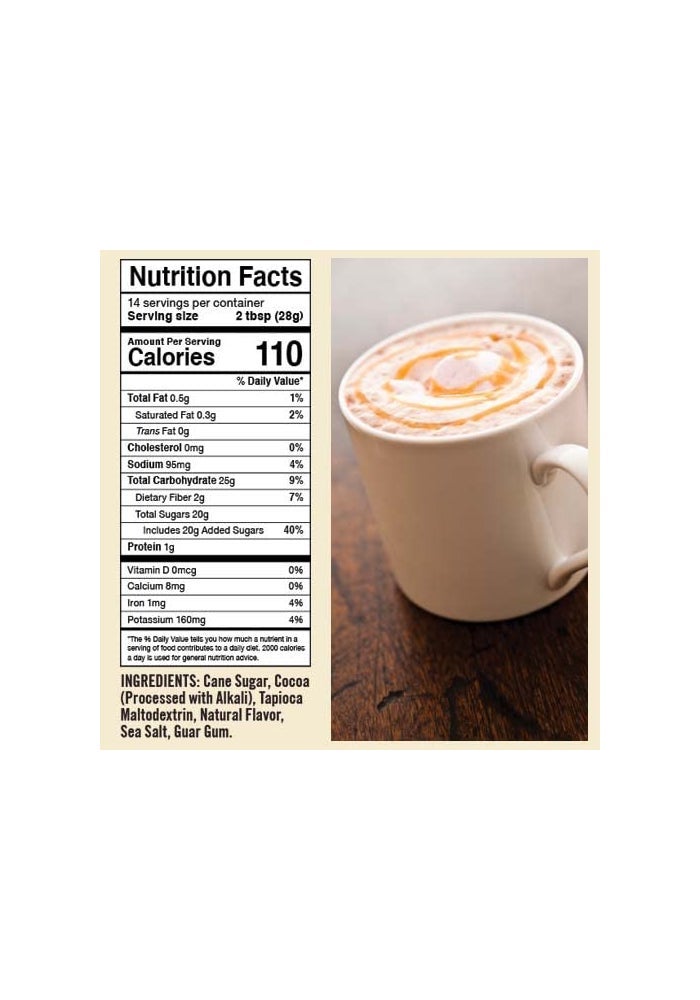 Natural Hot Chocolate Mix Variety Pack - Dairy-Free, Vegan Complete Mixes - Just Add Water - Pack of 2 (Classic Caramel Dark Chocolate & Double Dutch Dark Chocolate) 14 oz Each - Image 3