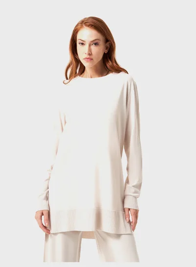 MIZALLE Ribbed Hem Sweater Dress