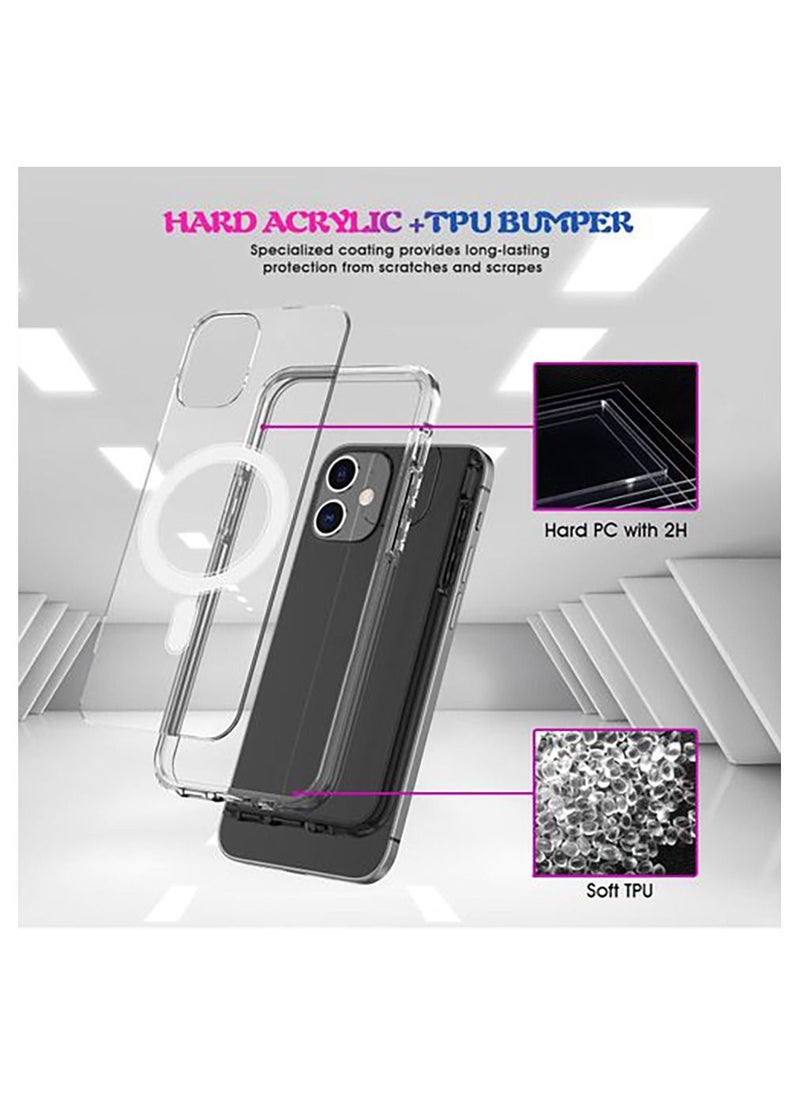 Generic - Electroplating Shockproof Magsafe Case For IPhone 11 (Transparent) - Image 1