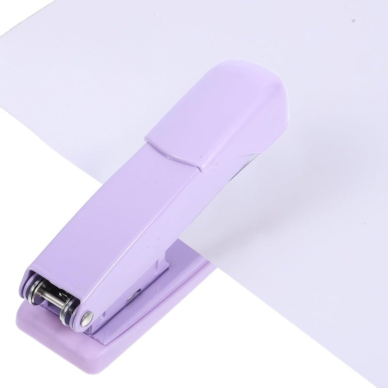 Plastic Desk Stapler Handheld 12# Office Stapler for Students and Teachers Lavender Purple for Home and School Use - Image 2