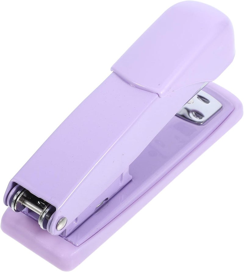 Plastic Desk Stapler Handheld 12# Office Stapler for Students and Teachers Lavender Purple for Home and School Use - Image 1