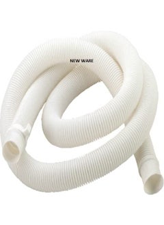 NEW WARE KI Corrugated Plastic DrainExtension Hose Outlet Pipe Suitable for All FullySemi Automatic Washing Machines Outlet Length 15 Meter White  - Image 1